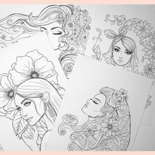 Load image into Gallery viewer, Colouring Pages Girls Set 02
