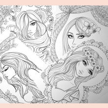 Load image into Gallery viewer, Colouring Pages Girls Set 03
